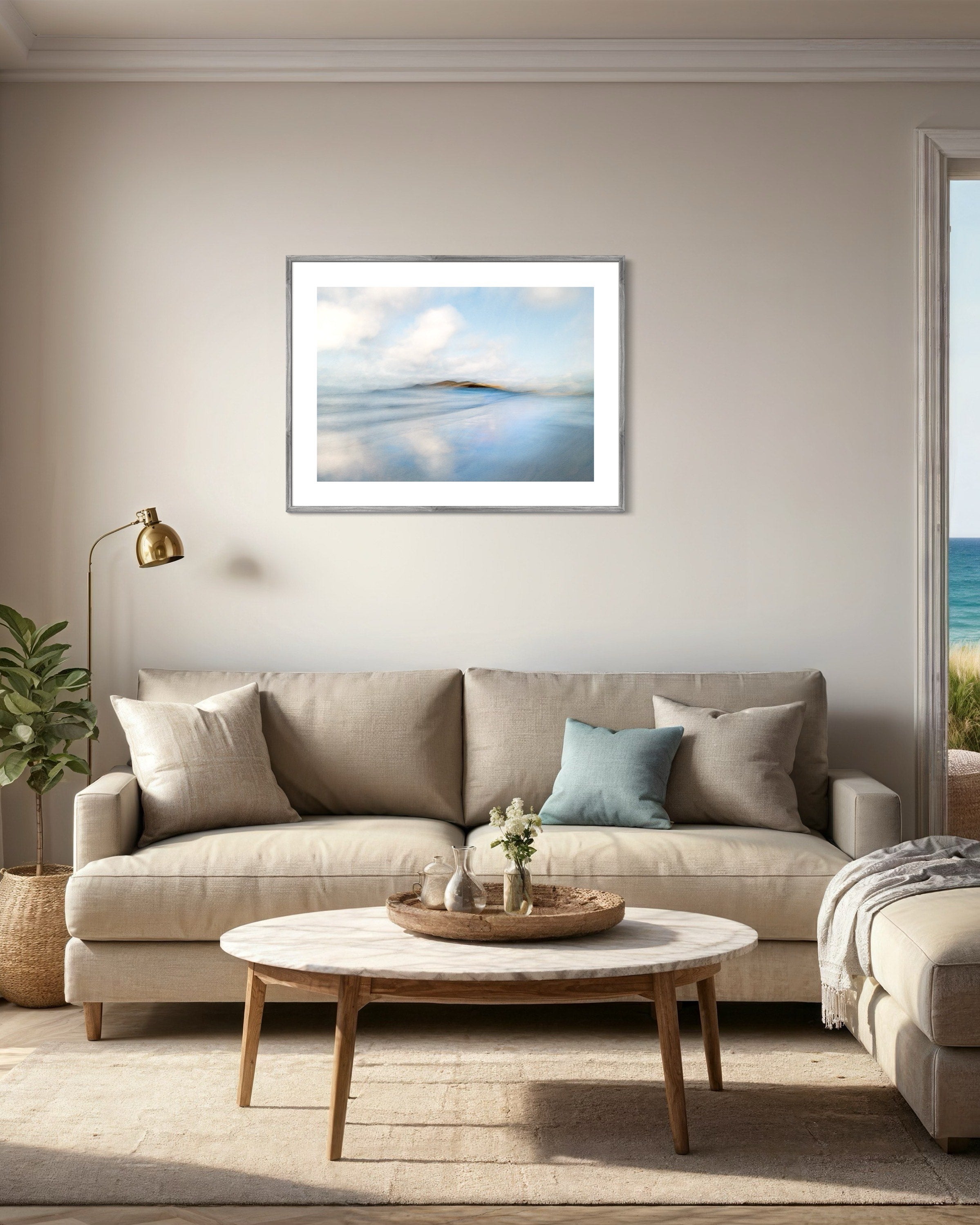 bring the coast into your home with mindful inspired seascape art